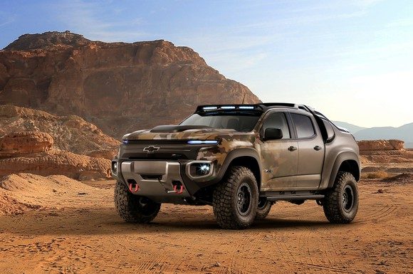 GM entwickelte diesen Chevy Colorado mit Brennstoffzelle f&uuml;r milit&auml;rische Anwendung. Er wird aktuell von der US Army getestet. BILDQUELLE: General Motors