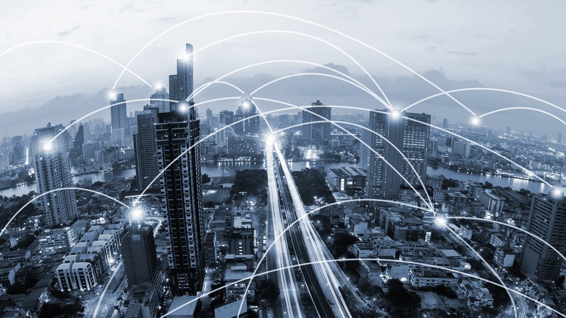 City with network connections