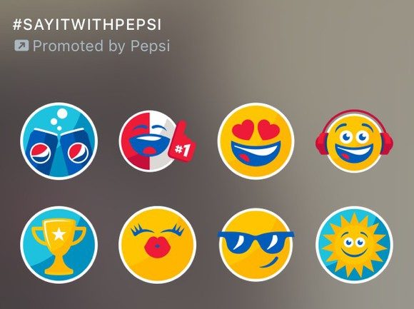 TWITTERS VERTRAG MIT PEPSI F&Uuml;R WERBESTICKER IST DEM NATIVE ADVERTISING (WERBUNG IM BEKANNTEN UMFELD) SEHR &Auml;HLICH. BILDQUELLE: TWITTER.