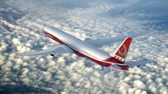 Der 777-9 ist kleiner als der A380, aber dafür deutlich treibstoffsparender. Bildquelle: Boeing.