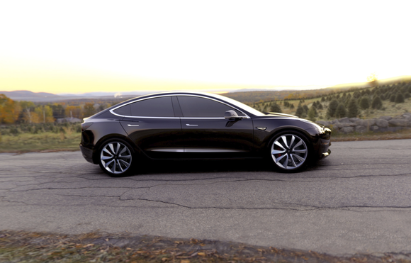 Das Model 3. Bildquelle: TESLA MOTORS.