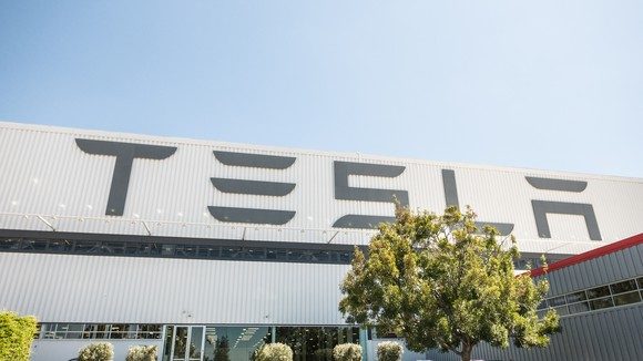 Teslas Produktionswerk in Fremont, Kalifornien. Bildquelle: Autor.