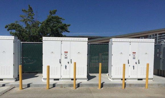Tesla Powerpacks in Kalifornien. Bildquelle: Autor