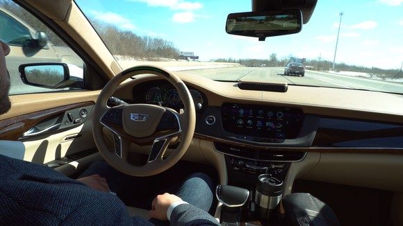 Das Super-Cruise-System von GM wird Ende des Jahres als Option f&uuml;r den gro&szlig;en Cadillac CT6 auf den Markt kommen. Bildquelle: General Motors.