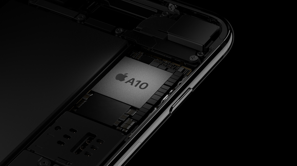 Der A10-Fusion-Chip, der aktuell mit der Technologie von Imagination Graphics läuft. Bildquelle: Apple.