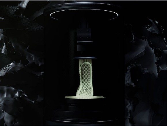 Eine Zwischensohle aus dem 3D-Drucker. Bildquelle: Adidas.