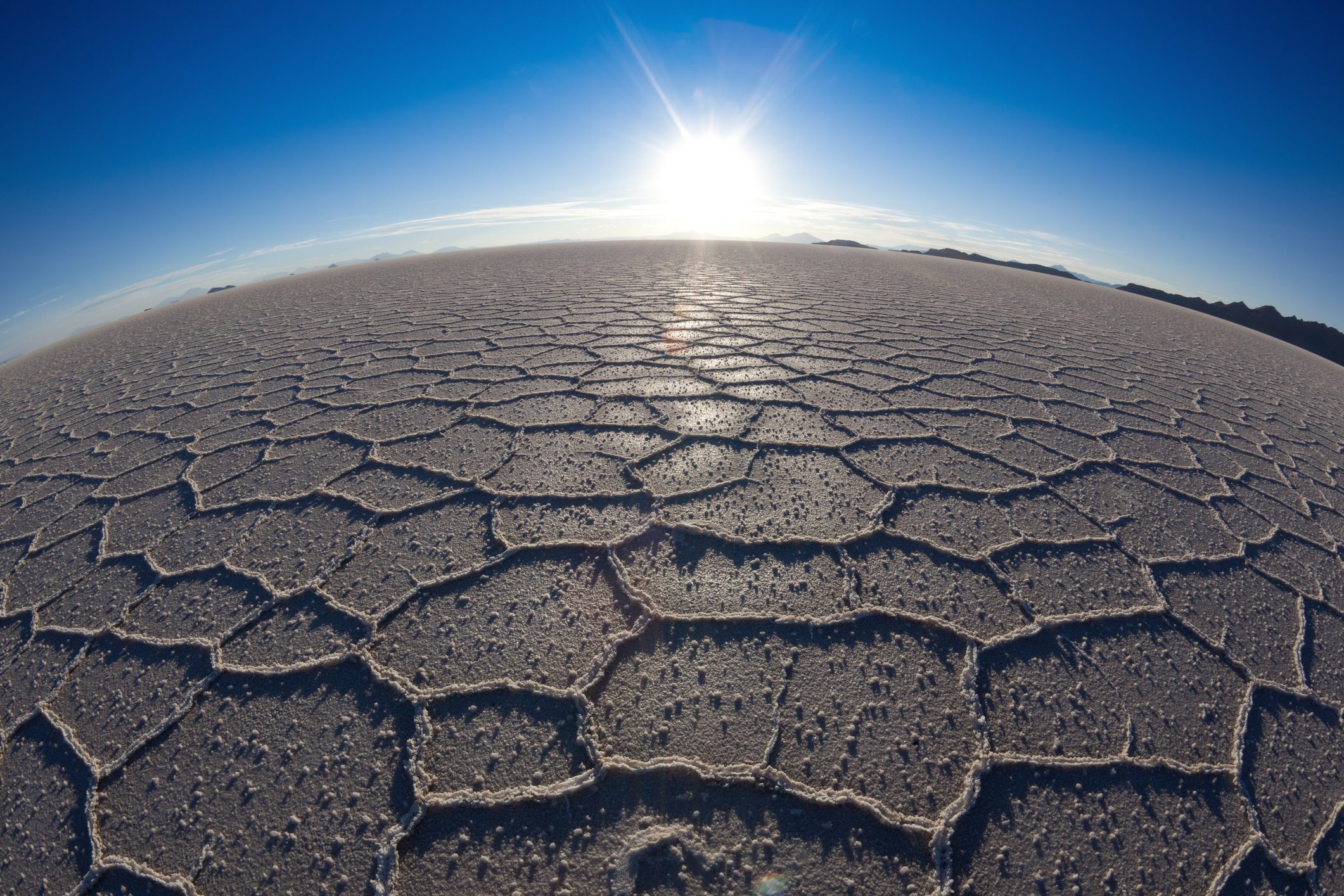 Gewinnung von Lithium in der Wüste aus Salzsee