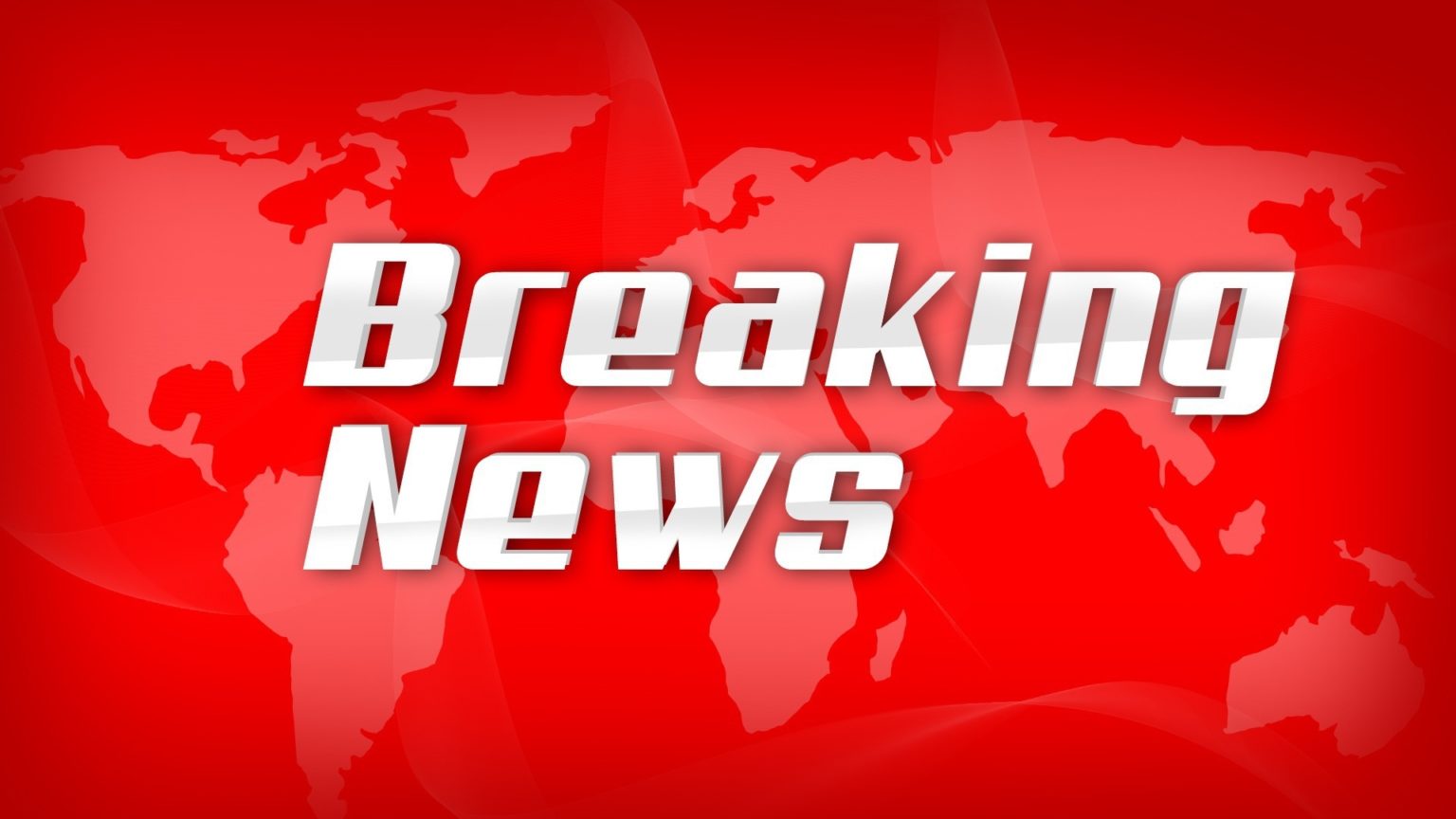 Weißer Schriftzug "Breaking News" im Nachrichten-Stil vor rotem Hintergrund