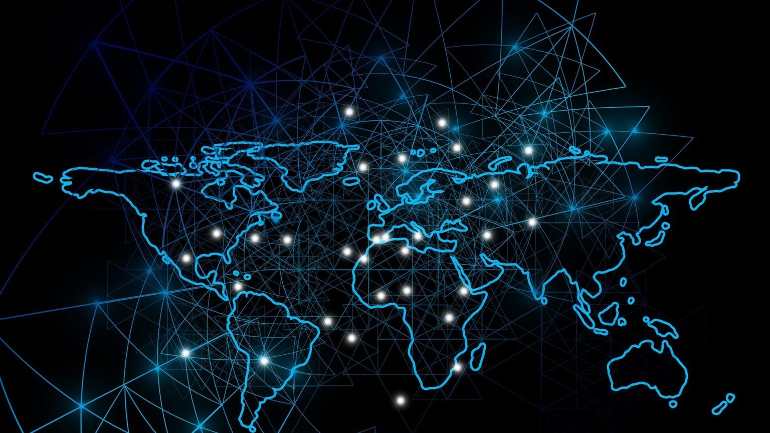 Die ganze Welt ist durch Telekommunikation und das Internet verbunden.
